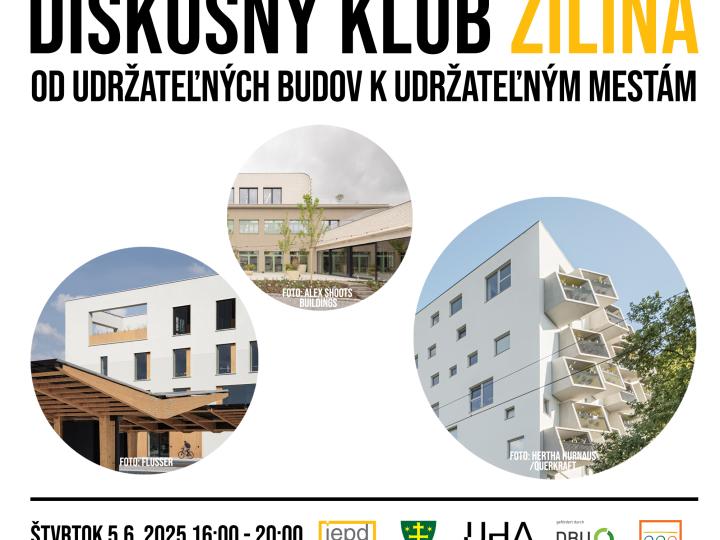 Diskusný klub v Žiline: Od udržateľných budov k udržateľným mestám