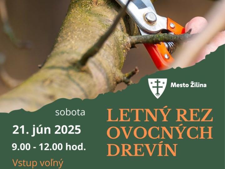 Letný rez ovocných drevín v Lesoparku Chrasť