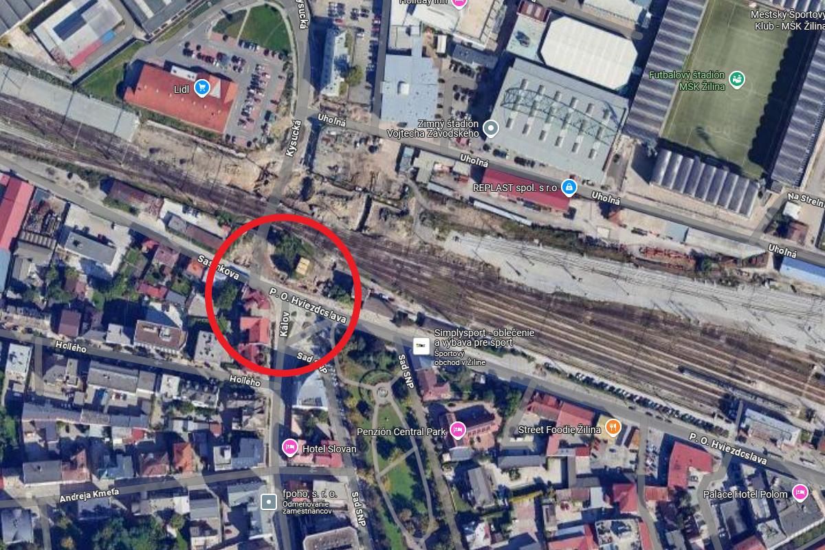 Uzávera priesečnej križovatky ciest ul. Kysucká, Sasinkova, Kálov a P.O. Hviezdoslava