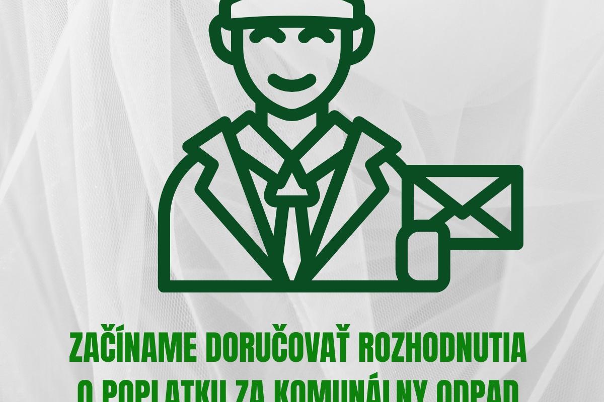 Doručovanie rozhodnutia o poplatku za komunálny odpad