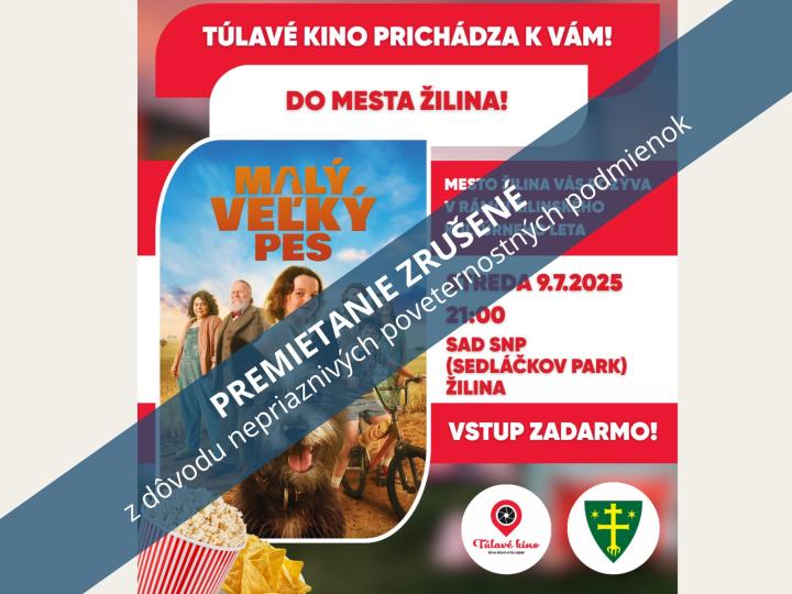 PREMIETANIE JE ZRUŠENÉ - TÚLAVÉ KINO v Sade SNP: Malý veľký pes