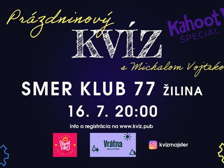 Kvízová STREDA v Smer Klub 77 - Letný KAHOOT ŠPECIÁL
