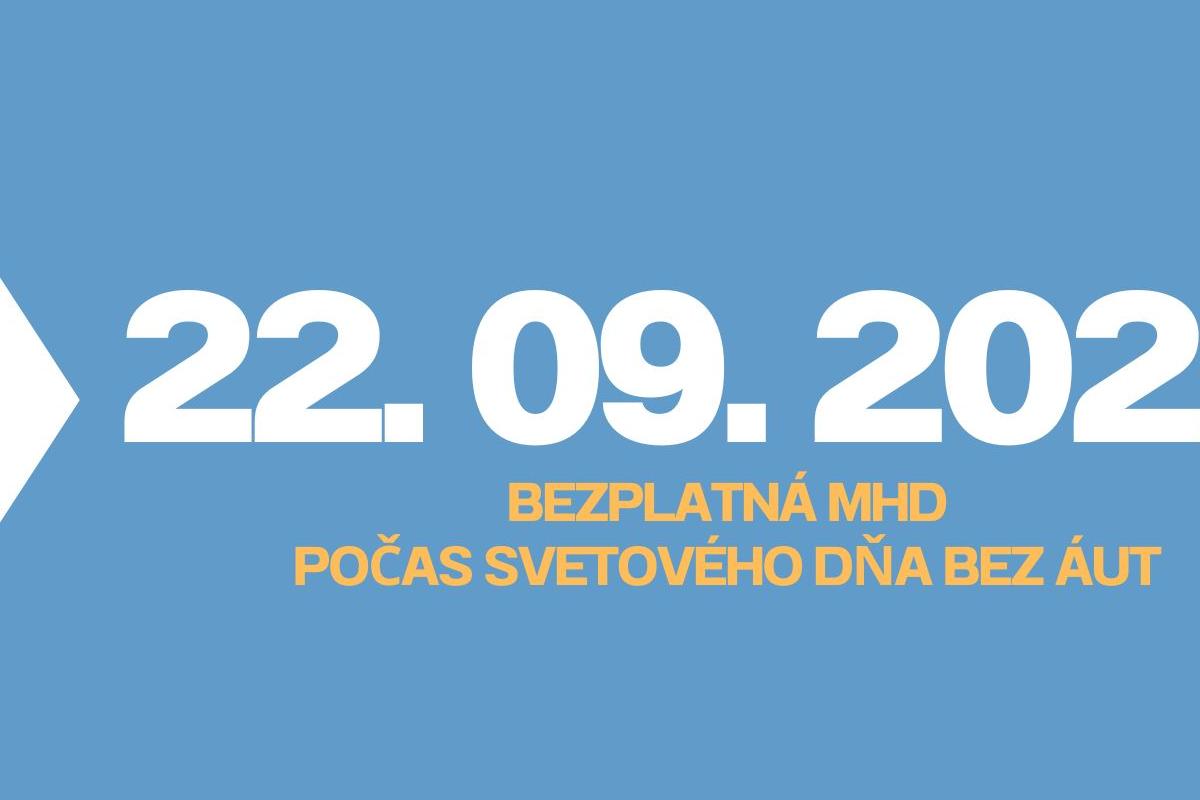 BEZPLATNÁ MHD POČAS SVETOVÉHO DŇA BEZ ÁUT