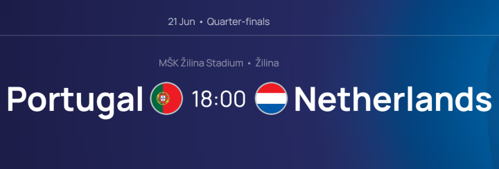 ME U21 vo futbale v Žiline: Portugalsko - Holandsko