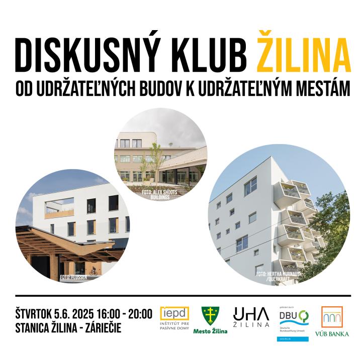 Diskusný klub v Žiline: Od udržateľných budov k udržateľným mestám
