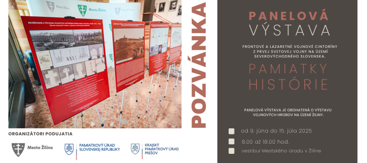Výstava Frontové a lazaretné vojnové cintoríny z 1. svetovej vojny
