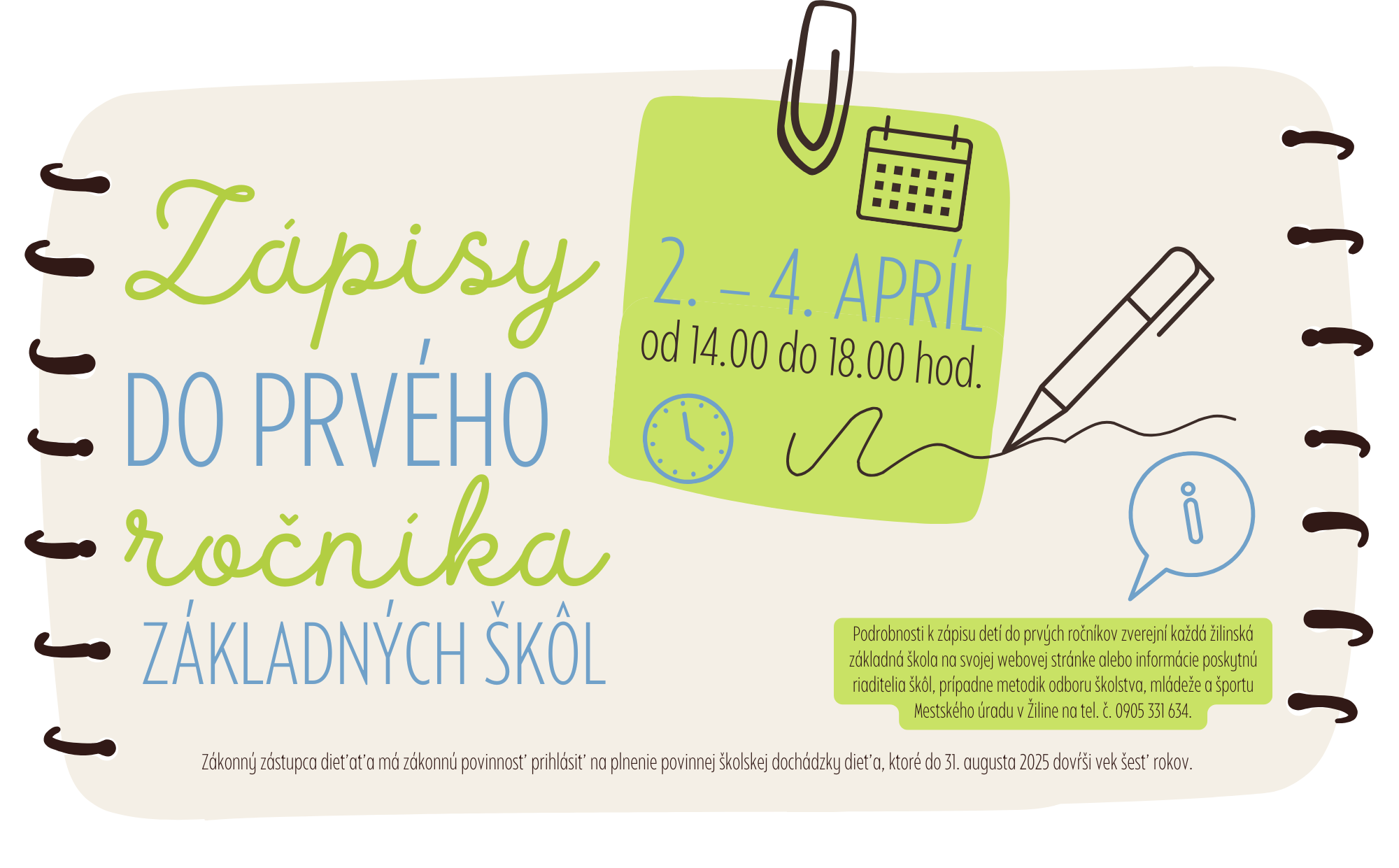 Zápisy detí do prvého ročníka